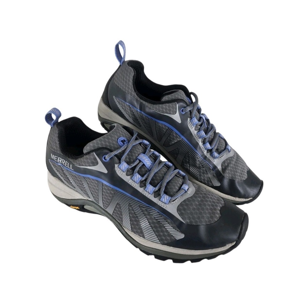 Merrell Siren Edge Q2 Womens 8 Hiking Shoes Grey Blue Vibram J35516 Performance